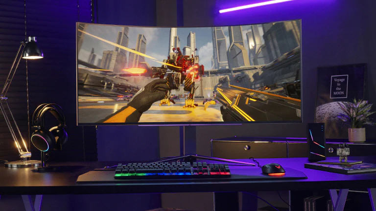 LG UltraGear gaming monitor setup